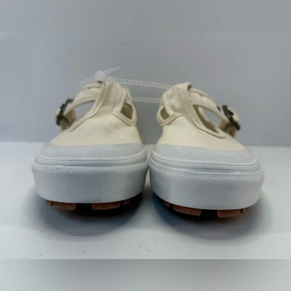 NWOB Vans Cream canvas Mary Jane Buckle Slip-Ons W9, M7.5 - Picture 6 of 14